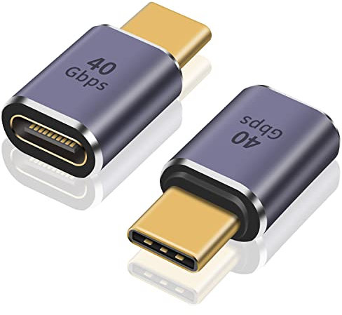 Maxhood USB-C Extender Adapter - 40Gbps, 2-Pack USB-C Extenders, 100W Type C Male to Female, 8K@60hz for MacBook Pro, PC, Thunderbolt