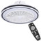 EGLO Deckenventilator mit LED Beleuchtung Almeria, Ventilator Decke dimmbar mit Fernbedienung, Timer, 3 Geschwindigkeiten, Kunststoff in schwarz-weiß, AC Motor, warmweiß - kaltweiß, Ø 48 cm
