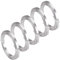 VOANZO 5 Rollen flacher Basteldraht, Schmuckdraht, flexibler Aluminiumdraht, Anlauffarben für Lünette, Modellierung, DIY-Schmuckherstellung (1 mm Dicke, 5 mm Breite, Silber)