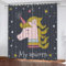 GIOVIA 3D Einhorn Vorhänge Abdunkelnde Sterne Einhorn Kindervorhänge Vorhang mit ösen 2er Set Gardinen Blickdicht Verdunkelungs für Kinderzimmer Schlafzimmer Wohnzimmer B 110 X H 95 cm