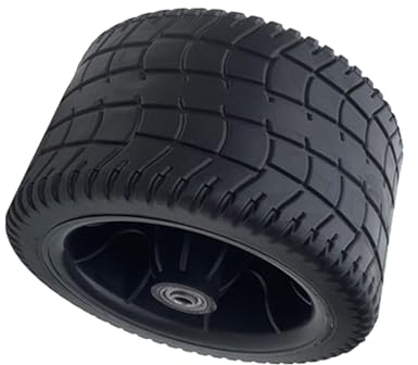 Folpus 4 Zoll Breites Wagenrad, PP Reifen, Schwarz, Leicht zu Installieren, Langlebig, Durchmesser 16 cm
