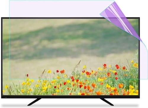 CIADAZ 43-65 Inch Anti-Blue Light TV Screen Protective Film, Anti-Scratch Anti Reflection TV Screen Protector, for Sharp Sony Samsung Hisense LG Etc / 48in 1062x597mm