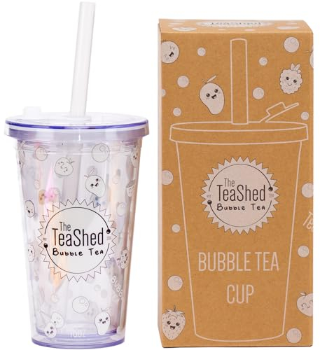 The Teashed Bubble Tea Cup & Straw Gift Set | Reusable 16oz | Leak Proof Design | Hot or Cold | to Be Used with Popping Boba, Syrup and Powder Bubble Tea Kits