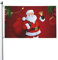 Drapeau de Père Noël mignon de 0,9 x 1,5 m pour l'extérieur, double face, drapeaux de bienvenue, bannière de décoration pour cour, porche, pelouse