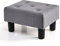 BRIAN & DANY Small Foot Stool, Velvet Footstool with Legs, Footstools for Living Room, Ottoman Footrest Extra Seating for Entryway, Gray