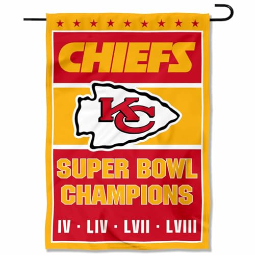 Kansas City Chiefs 4 Time Champions Yard Garden Banner Flagge
