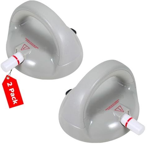 Hertzborn Haltegriff Dusche ohne Bohren 190kg (2er-Pack) - Grau | Senioren Badewannengriff Set mit Saugnapf & Sicherheitslinie | Toilettenhilfe für Fliesen/Glas