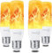 Yewclls Flame Bulb E27 Flame Effect LightFlickering Light Effect 3.5W LED Outdoor Flickering Light for Halloween House Garden Bar Party Wedding Restaurant Decoration (4 Pack)