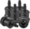 Vecys 6 Stück Vintage E27 Edison Oprawa Lampy Vintage Bronze Lampenfassung Edison Retro Adapter Fassungsadapter für Vintage Bulbs Pendelleuchte（Schwarz）