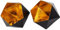 Gadgy Teelichthalter Schwarz Gold - Windlicht Esstisch Deko 2er Set - Teelichthalter Metall in Diamant-Form - Windlicht Metall Deko schwarz - Tischdeko Windlicht schwarz - Wohndeko Set 15 x 14 cm