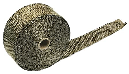 WANGZEYU Hitzeschutzband 5/10/15M Rolle Fiberglas Hitzeschild Motorrad Auspuff Thermoband Krümmerrohr Wärmewickelband Wärmeschutz Edelstahl Krawatte Auspuff Dichtband (Color : 5mX50mm)