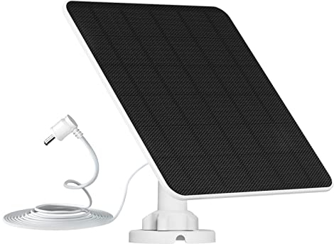 Panneau Solaire pour Caméra Ring, Panneau Solaire 5W Compatible avec la Batterie Ring Stick Up Cam/Pro, Spotlight Cam Plus/Pro, Adaptateur USB-C inclus, étanche IP65, Câble de 9,8 Pieds