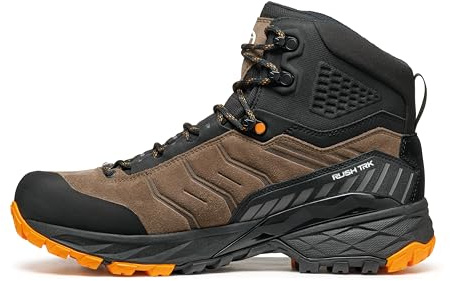 SCARPA Men's Rush TRK GTX Hiking Boots - Brown/Orange - 10.5