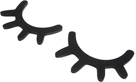 2pcs hölzerne Wimpern Wandaufkleber DIY 3D NETTE HOLZENE WIRKLASH Home Möbel Wanddekoration geschlossene Auge -Pose -Ornament mit Kleber Schwarz, Holz Wimpern Wandbilder