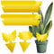 COM-FOUR® 50x pièges à Mouches Jaunes pour l'intérieur et l'extérieur - piège à Colle décoratif Contre Les Mouches et Les pucerons - pièges adhésifs pour Insectes (50 pièces - piège à Mouches)