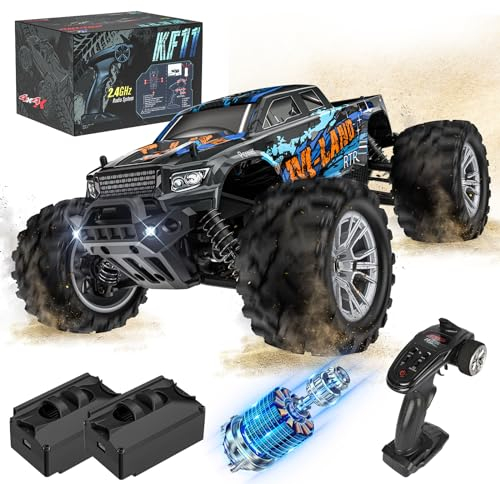 EVARY Voiture Télécommandée Tout Terrain Adulte,4WD 1:16RC Voiture 40km/h High Speed RC Truggy,2,4 GHz Tout Terrain Radio-télécommande étanche Véhicule électrique RTR Jouets