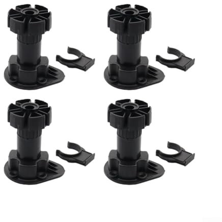 Gdfnmogo Lot de 4 pieds de meubles réglables 80 mm, 100 mm, 120 mm pour armoire, table, canapé, cuisine, projets de bricolage (8 cm)