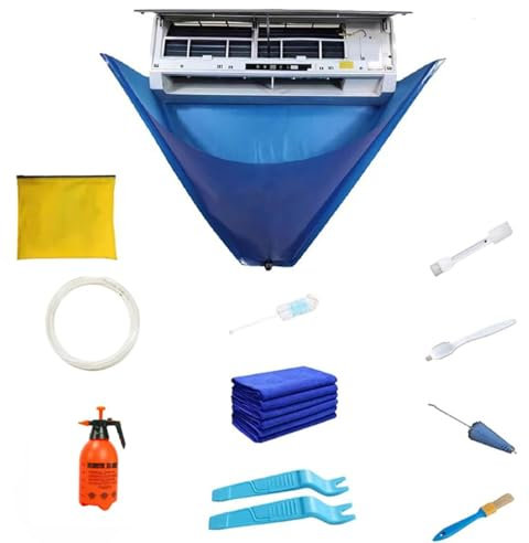 RIEONA Kit de Nettoyage Mini-Split for climatiseur, Sac étanche de Nettoyage de climatiseur, Housse de Nettoyage Anti-poussière for climatiseur Mural, Mini Sac de Nettoyage Split