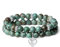 AWARDSEN 2 PCS Herz Edelstein Armband Damen, Grün Kristall 8mm Edelstein Schmuck, Heilsteine Armband, Partnerarmbänder Geschenk für Frauen (Afrikanischer Türkis)