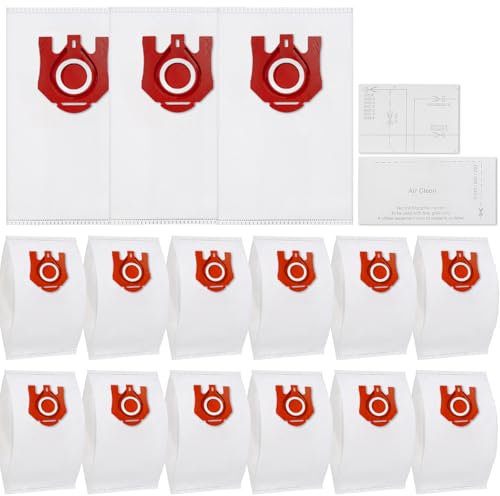 Gudotra - Bolsa para aspiradora Miele FJM Serie Completa C1 Compact C1 Compact C2 S2 S3 S4 S6 S7 FJM Serie Bolsa de polvo para Miele 3D Efficiency con 2 filtros de microfibra (rojo)