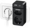 Doppelstecker für Steckdose, 4 in 1 Doppelsteckdose Steckdosenleiste mit USB Steckdosenadapter 2Fach, 4000W 16A Mehrfachsteckdose Ohne Kabel Zweifachstecker Steckdosenverteiler, Schwarz
