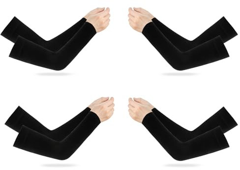 4 Pares Manguitos Running,Manguitos Ciclismo,Manguitos Voleibol,Mangas Running Mujer Frio,Mangas Running Mujer,Mangas Para Brazos Protección Sol,Brazos Protección Sol,Mangas De Compresion Para Brazos