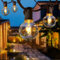 Qxmcov Guirnalda Luces Exterior, 9.5M Cadena de Luces Exterior y Interior con 25+4 Guirnalda Bombilla, Impermeable Guirnaldas Luminosas Para Jardín Terraza Patio Navidad