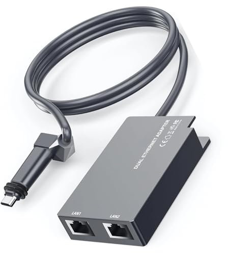2 Port RJ45 Ethernet -Adapter, LAN -Netzwerkkonverter 1Gbit / S Ethernet -Adapter für Gen 2 V2