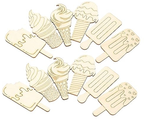 SHINEOFI 2sets Ice Cream Crafts Ice Cream Birthday Favors Ice Cream Cart Ice Cream Scoop Ice Cream Bar Christmas Ice Cream Paper Cups Summer Time Bulk Blanks Ice Cream Play 30pcs*2