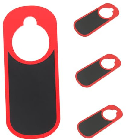 jojofuny Lot De 4 Mini Panneaux À Message Vierges Double Face En Bois Rouge À Suspendre Sur Une Poignée De Porte