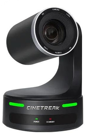 Cinetreak CT-PT20 PTZ Camera: 20x optical zoom, 1080p60 HD, H.265 encoding, HDMI/3G-SDI/USB, PoE powered. Auto-tracking & 200 presets for streaming/surveillance