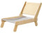 Générique Cat Lounge Chair Scratcher, Elevated Bed Furniture, 4-Position Adjustable Cozy Rest Station for Indoor Adult Cats, Kittens, and Small Puppies, Scratching Beach Lounger, Wood