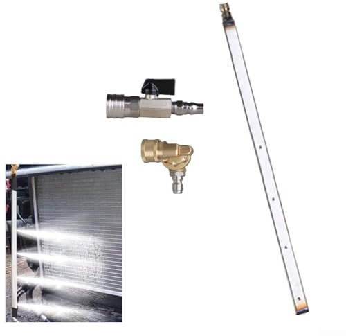HpLive Outil de nettoyage de radiateur portable 4500 PSI haute pression Radiateur Nettoyeur de vaisselle 60 cm de long pour l'entretien du véhicule