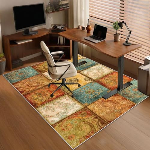 Protectora para Silla de Oficina, Alfombra para Silla de Oficina para Suelos Duros Alfombrilla Protector Suelo Silla Ruedas, Alfombra Gaming Suelo, Alfombrilla de Escritorio para Parquet 100 x 120 cm