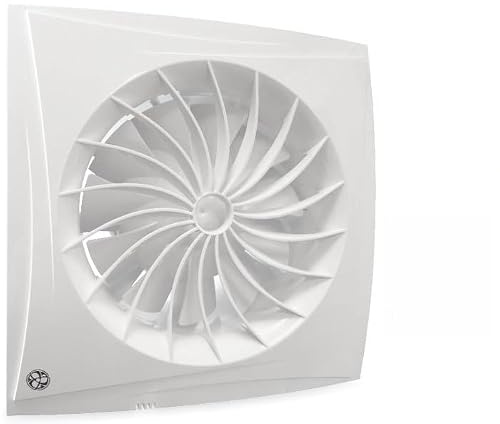 Blauberg Badlüfter Sileo - Weiß - Ø 125 mm - Geräuscharmer Ventilator mit Nachlauf - Ideal für Badezimmer
