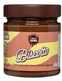 Choco Zero Biscotto, Crema Spalmabile Senza Zuccheri Aggiunti, Senza Glutine, Senza Lattosio, Vegano, 200 g