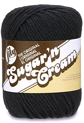 Lily Sugar 'N Cream Yarn-70.9g- Black