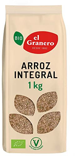El Granero Integral - Arroz Integral Bio - 1 kg - Arroz Natural - Propiedades Antioxidantes - Fuente de Energía y Minerales - Ideal post Ejercicio Físico - Apto para Veganos