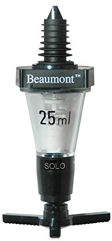 10 x 25 ml Beaumont Solo Classic Spirit Measure Bar Optic by Glitz Distribution