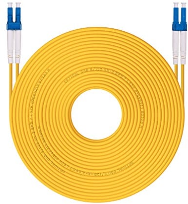H!Fiber.com OS2 LC auf LC Duplex Glasfaser Patchkabel, LWL, Singlemode Jumper, 30-meter(98.4ft)