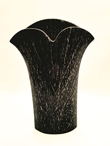 Vase Mona Keramik im schwarzen Look-Handarbeit - Hejo Design-Sonderpreis