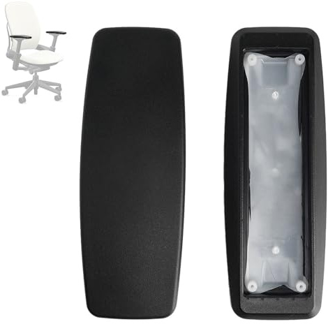 Ersatz-Armpolster für Steelcase Leap V2, Amia Bürostuhl, Schwarz, 2 Stück