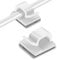 RYCHUI 120 Stück Kabelclips, Kabelhalter mit Starken Selbstklebend Pads, Klebrige Kabelklemme Set Kabelmanagement für Haus Schreibtisch Büro USB Ladekabel, PC, TVKabel und Audiokabel Usw. (Weiß)