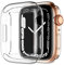 Upeak 2 Stück Schutzhülle Kompatibel mit Apple Watch Series 7 Series 8 45mm Hülle mit Displayschutz, Vollständige Abdeckung Stoßfest Weich TPU Gehäuse Case Cover für iWatch 7/8 45mm, Klar