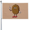 Drapeaux de kiwi animés durables bannière de 3x5 pieds drapeau de terrasse de jardin extérieur drapeaux d'impression double face drapeaux de fête de vacances à l'intérieur 3by5 drapeaux