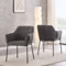 B&D home Esszimmerstuhl Jenny, Polsterstuhl Armlehnenstuhl Loungesessel für Küche, Esszimmer, Wohnzimmer, Büro, Industrial modernes Design, Grau, 11135-GRAU-1
