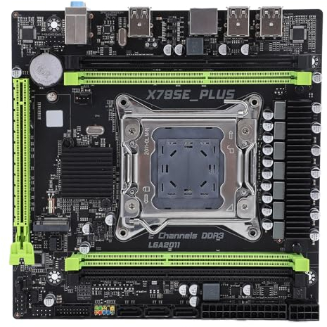 Denash X79SE Plus LGA 2011 Motherboard, USB2.0 Schnittstelle DDR3, Micro ATX, unterstützt M.2 NVME Protokoll für Xeon E5 V1 V2