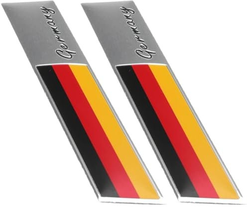 Lpitoy 2 Pièces 3D Drapeau Allemand Emblème De Voiture Badge Ajustement Carrosserie Drapeau Allemand Autocollant De Voiture Décalcomanie Emblème De Pare-Chocs Automobile Décalcomanies
