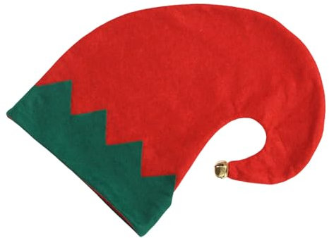 Ubxvamm Fröhliche Elfenmütze mit Glocken, Unisex, Mütze, Slouch, Weihnachten, Kopfbedeckung, Baggy-Mütze, Slouch-Kappen, schelmische Elfen