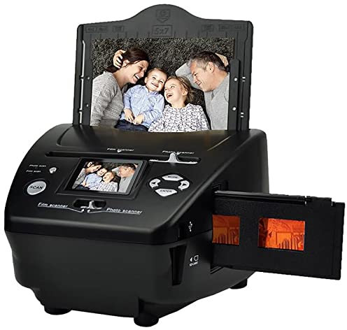 XUCS Scanner De Films Et De Diapositives, Scanner De Négatifs 16MP, Écran LCD 2,4, Convertit Les Diapositives Et Négatifs 35 Mm/135 en Photos Numériques JPEG